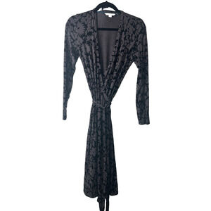 Boden Womens Jersey Dress Wrap Style Floral Patterned Size US 6L Viscose E6